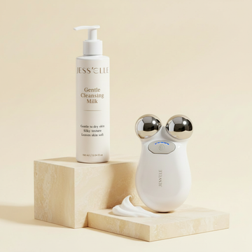 High-quality Jess’elle cleansing milk and facial device mockup