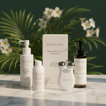 Jess’elle complete skincare ritual with facial device luxury mockup