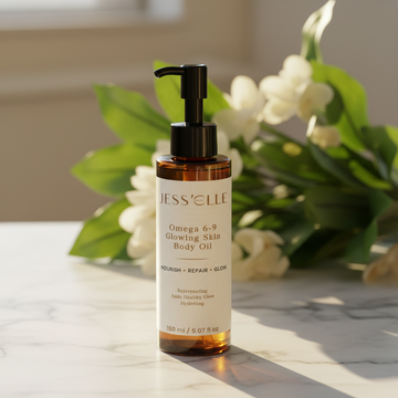 Omega 6-9 Glowing Body Oil luxury lifestyle mockup